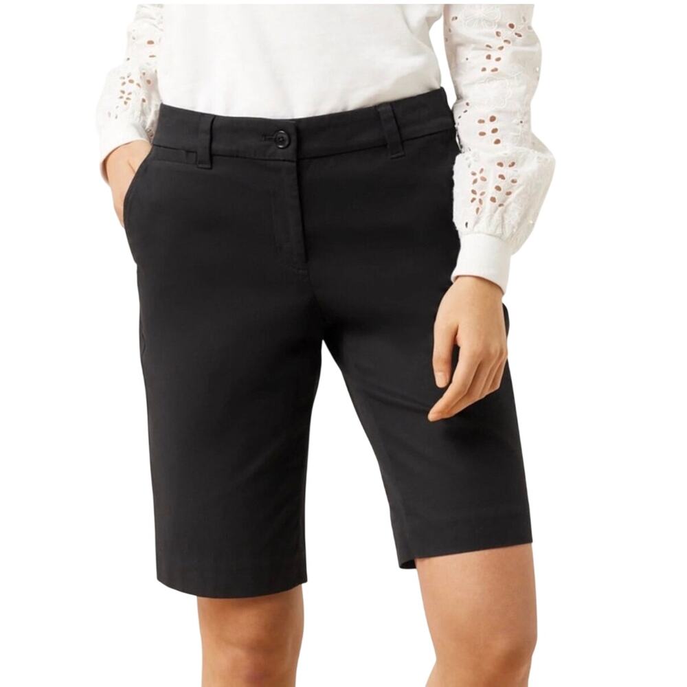 Talbots Women’s black chino Perfect shorts, Bermuda, Size 2